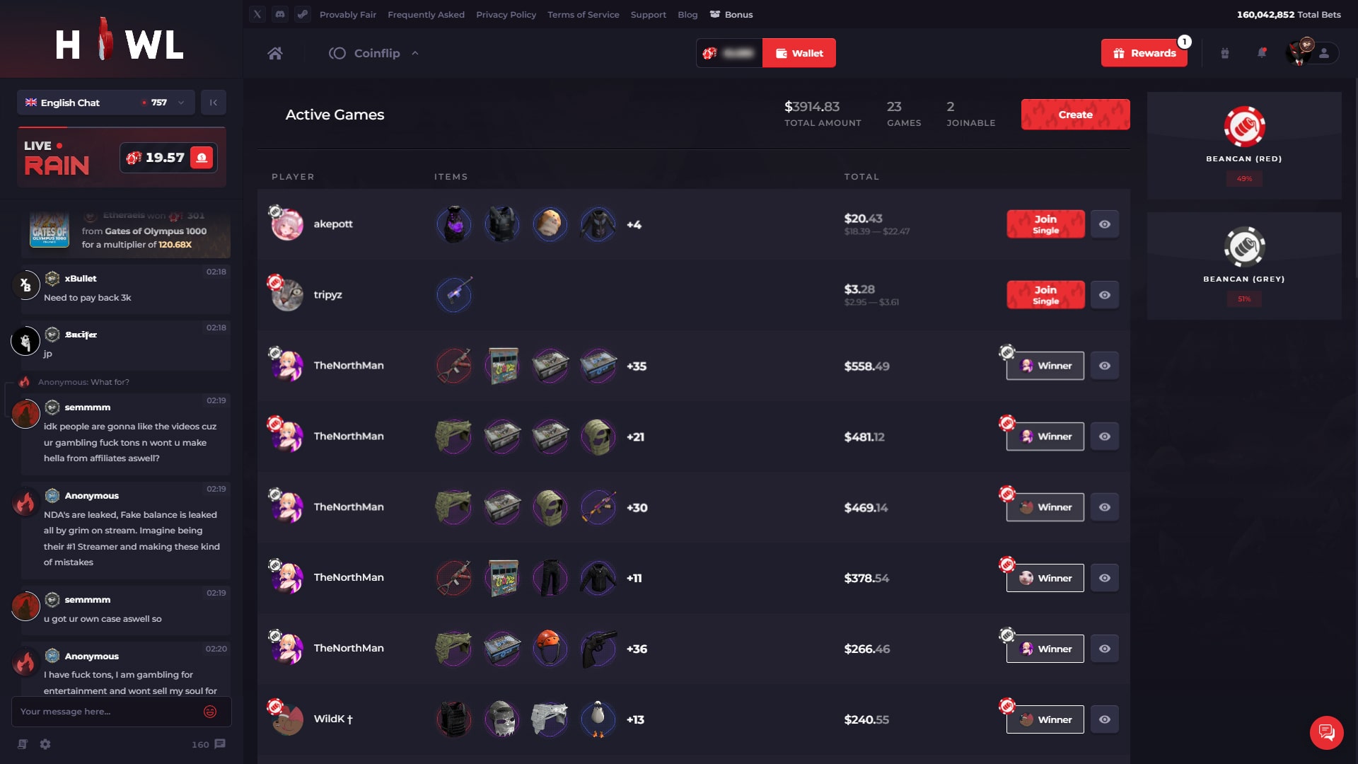 HowlGG Coinflip ScreenShot