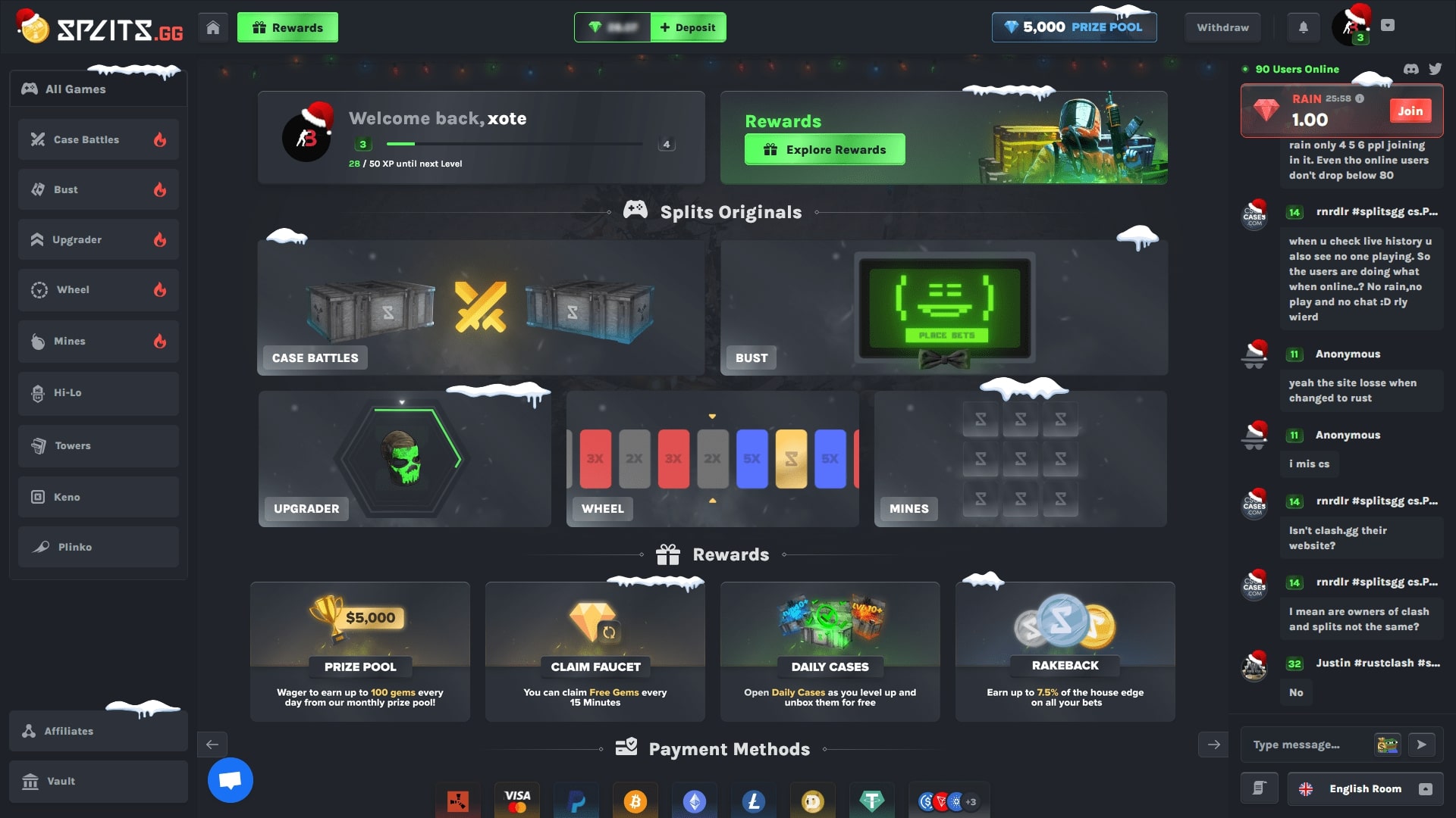 Splits.GG Main Page ScreenShot