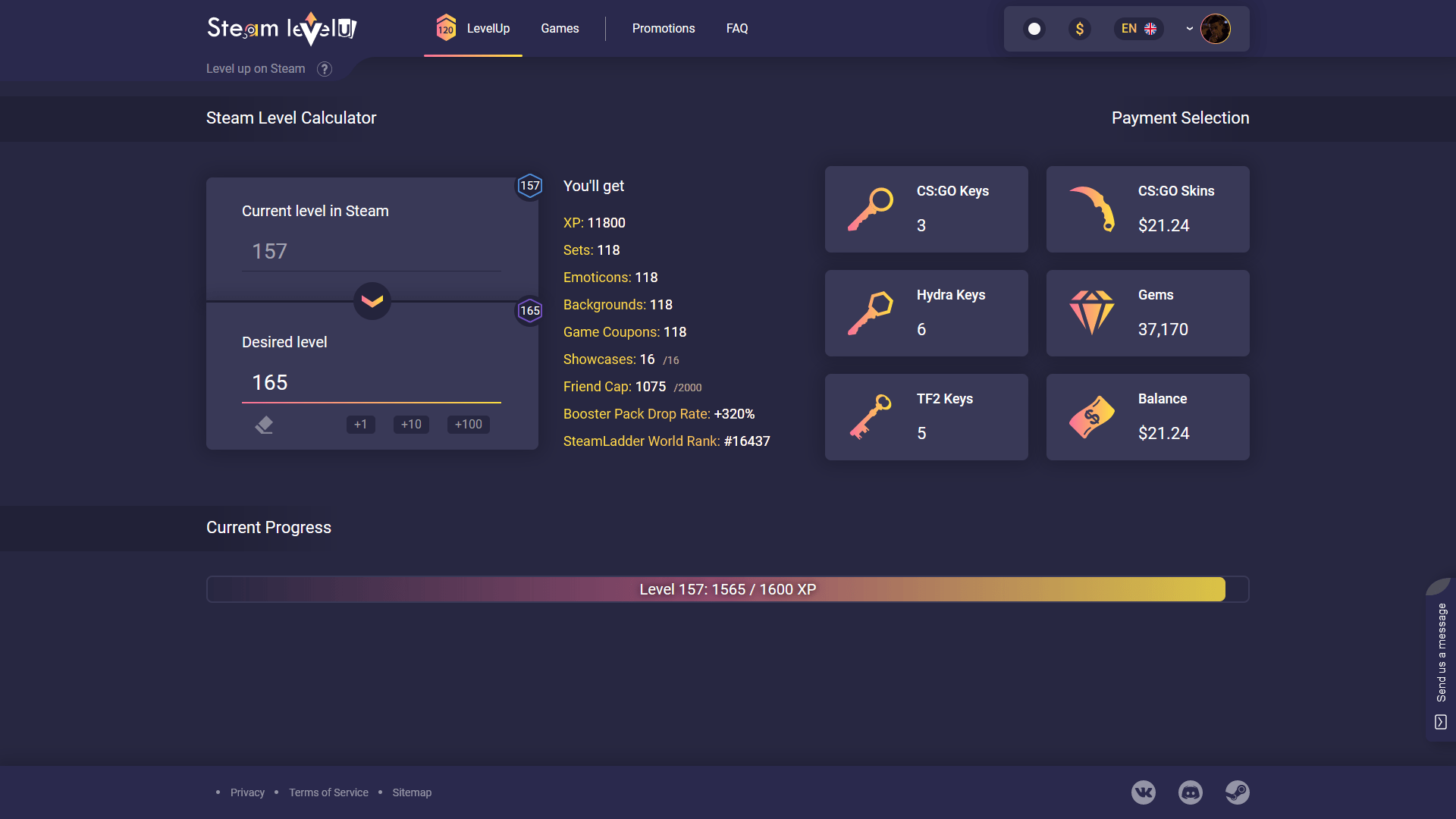 SteamLevelU ScreenShot 3